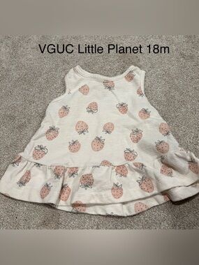 Little Planet Strawberry Ruffle Tank Top